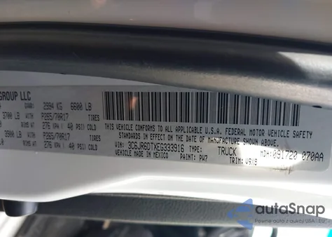 2014 Ram 1500 Tradesman из США, поврежденный, VIN 3C6JR6DTXEG333916